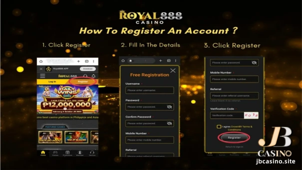 Royal888 Casino Login Steps